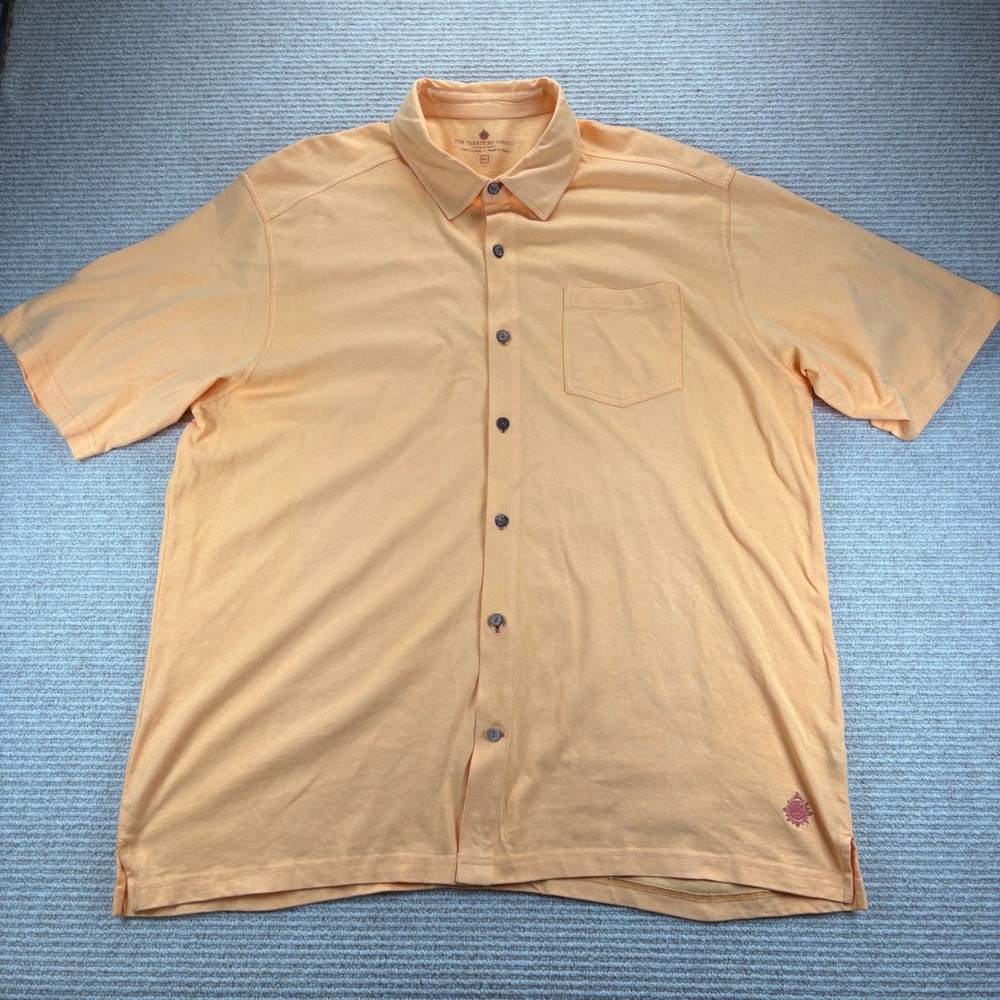 The Territory Ahead Button Up Shirt Mens XXL Orange Boho‎ Gorpcore Coastal